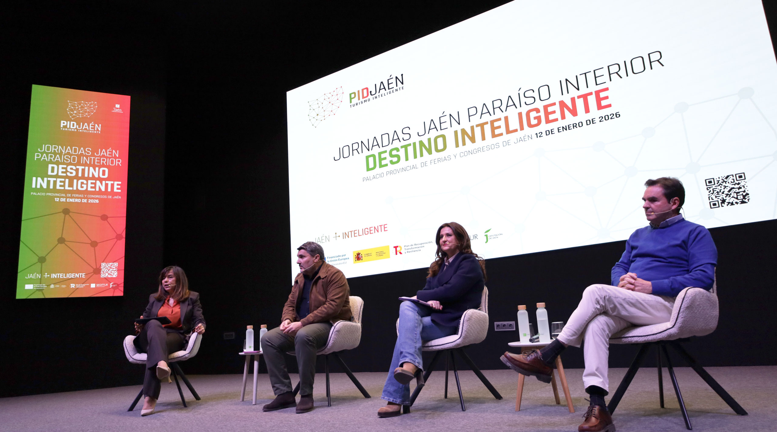 Ana Fernández, Manuel Lozano, Yolanda Caballero y Miguel Moreno en las Jornadas Jaén Paraíso Interior - Destino Inteligente